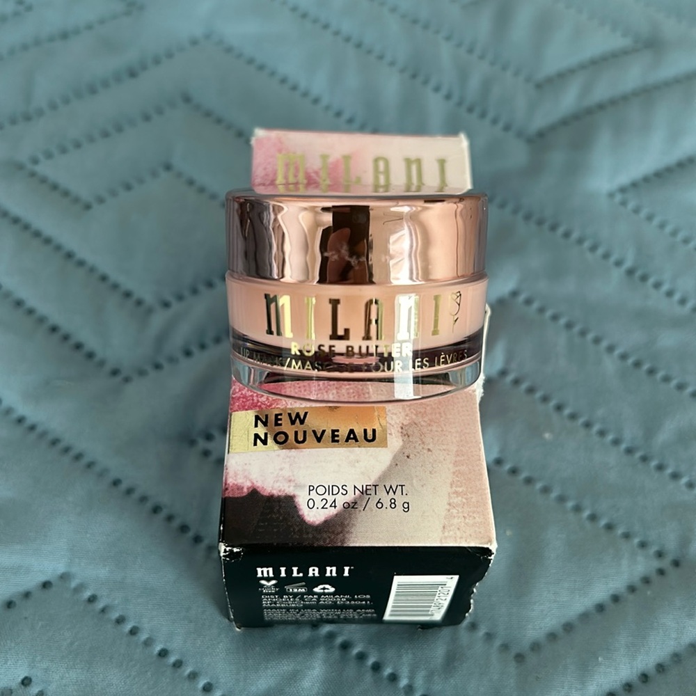 Milani rose butter lip mask color F1103A light pink blush